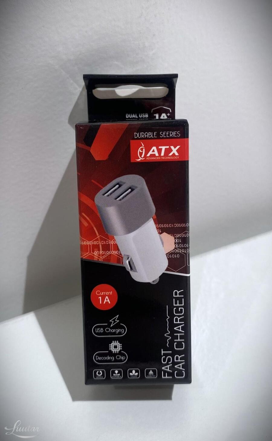 Autolaadija ATX Mini 1A 2xUSB  hall  UUS!