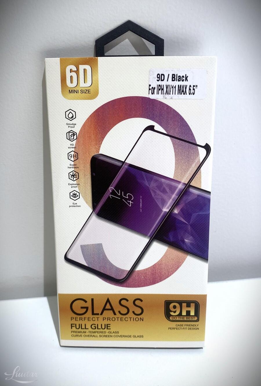 Kaitseklaas 6D FULL Liimiga iPhone 11 MAX 6.5" must UUS!