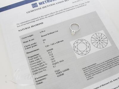 Kuldsõrmus 750* UUS! Käsitöö Briljandid 1.70ct