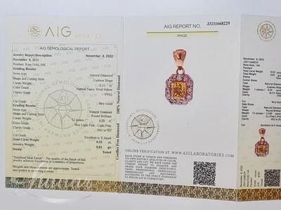 Kuld kulon 585* UUS! 0,53ct looduslik teemant+ AIG sertifikaat 