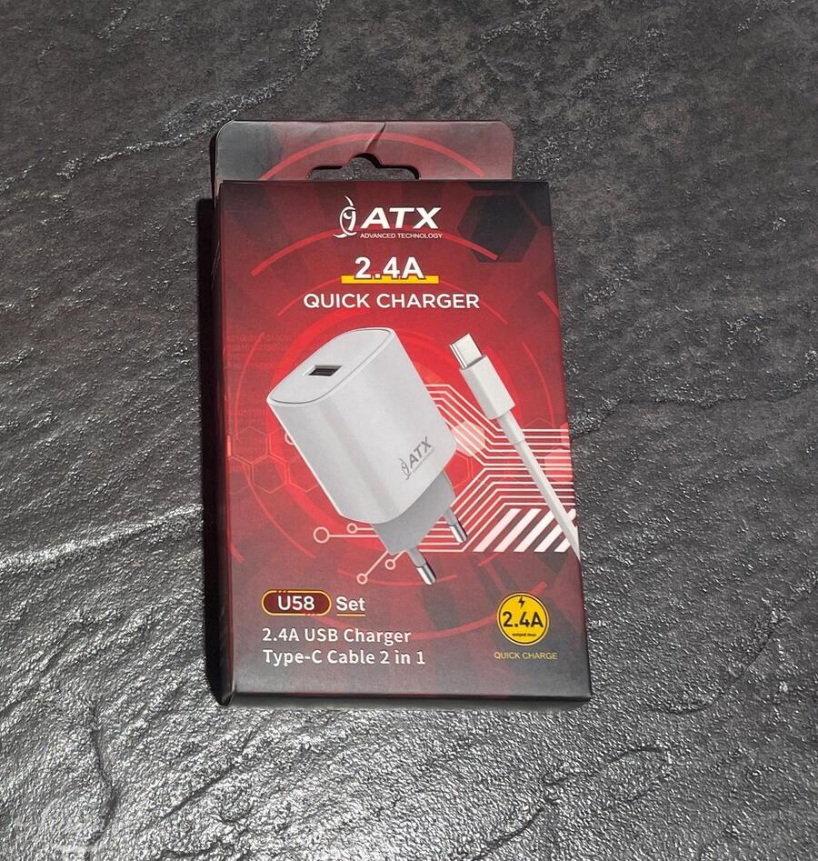 Laadija ATX 2.4A + USB Type-C