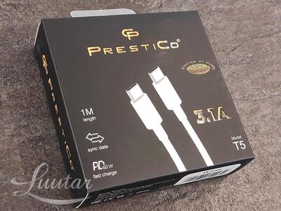 Juhe PRESTICO T5 USB Type-C → USB Type-C Valge