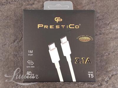 Juhe PRESTICO T5 USB Type-C → USB Type-C Valge