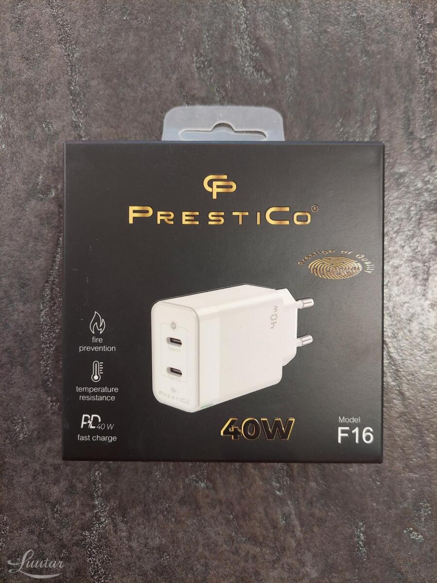 Laadija PRESTICO F16 2 x USB Type-C 40W PD