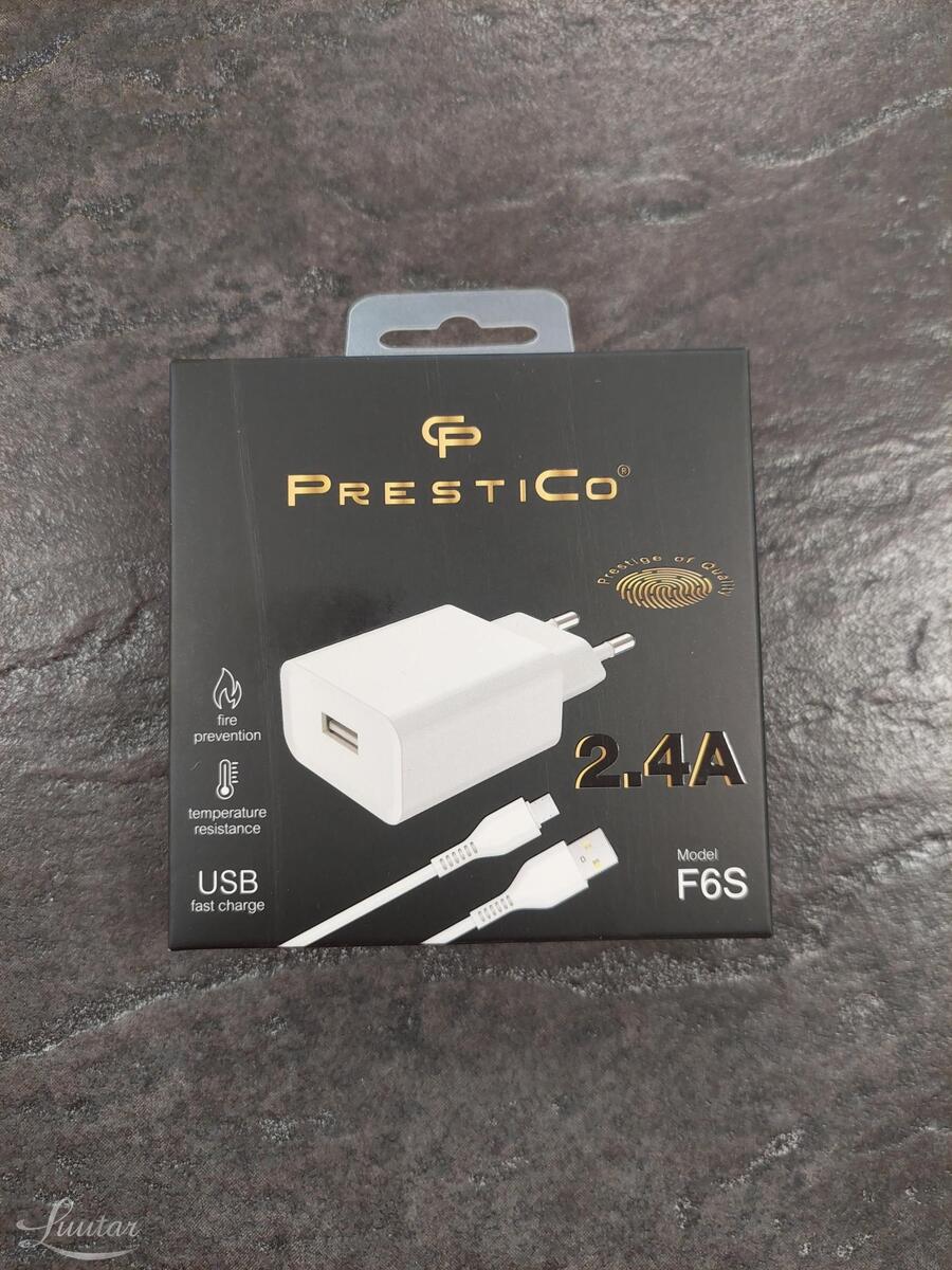 Laadija PRESTICO F6S 2A + microUSB