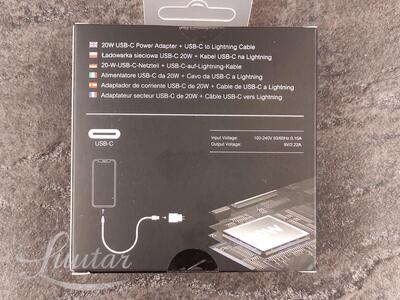 Laadija PRESTICO F8S USB Type-C 20W + Juhe USB Type-C → Lightning white