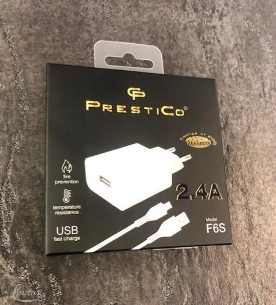 Laadija PRESTICO F6S 2,4A + micro USB