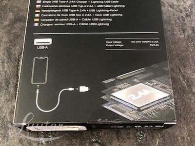 Laadija PRESTICO F6S 1xUSB + Juhe LIGHTNING 2,4A white