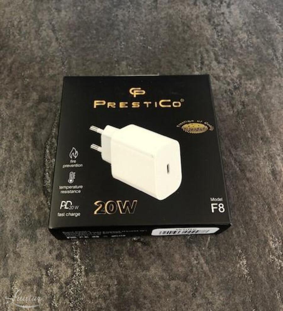 Laadija PRESTICO F8 USB Type-C 20W PD white