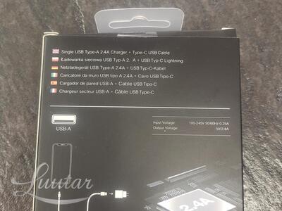 Laadija PRESTICO F6S 1 x USB + Juhe LIGHTNING 2 . 1A white