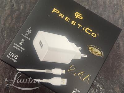 Laadija PRESTICO F6S 1 x USB + Juhe LIGHTNING 2 . 1A white