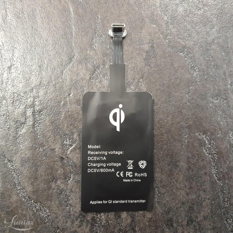 Adapter Qi Juhtmevaba laadimiseks USB Type-C