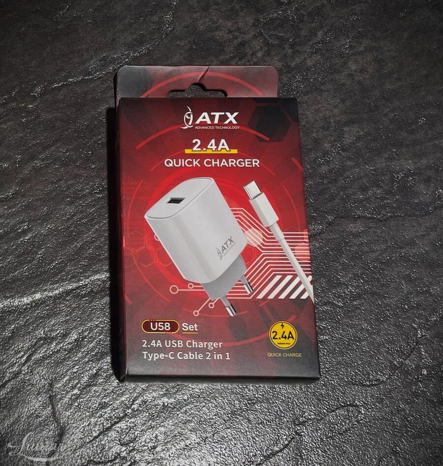 Laadija ATX 2.4A+USB Type C