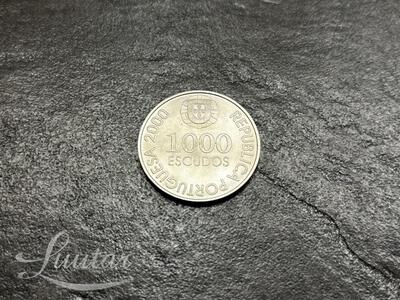 Hõbemünt "1000 eskuudot" 2000a Portugal.