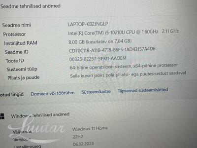 Sülearvuti Huawei Matebook D15 I5 BOB-WAH9