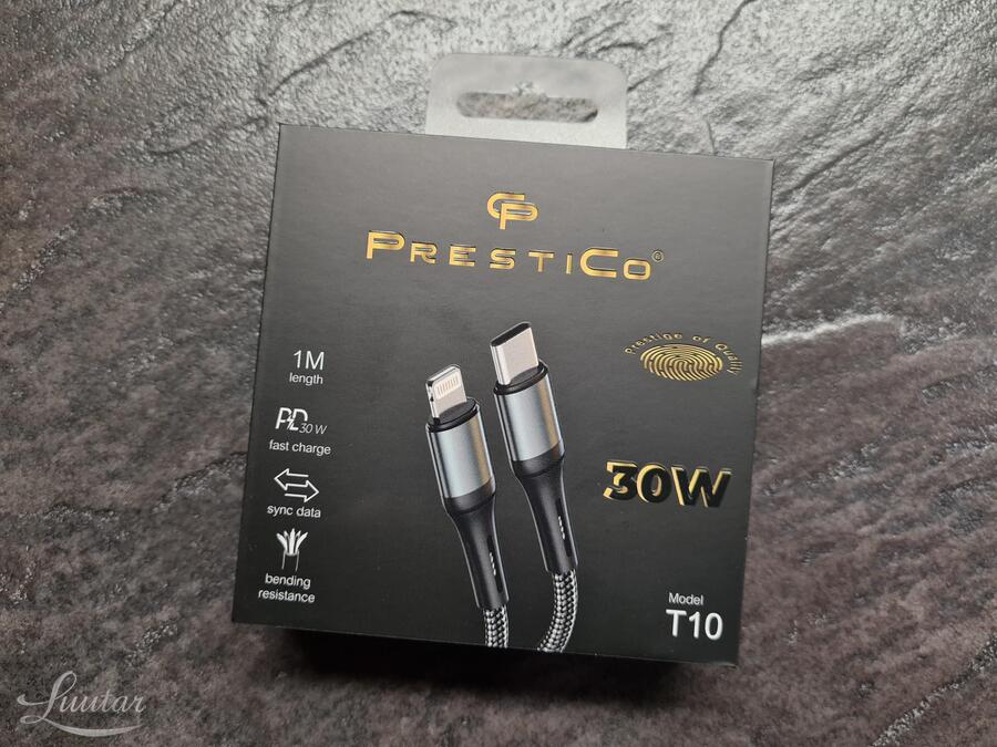 Juhe PRESTICO T10 USB Type-C - Lightning 30W PD Must