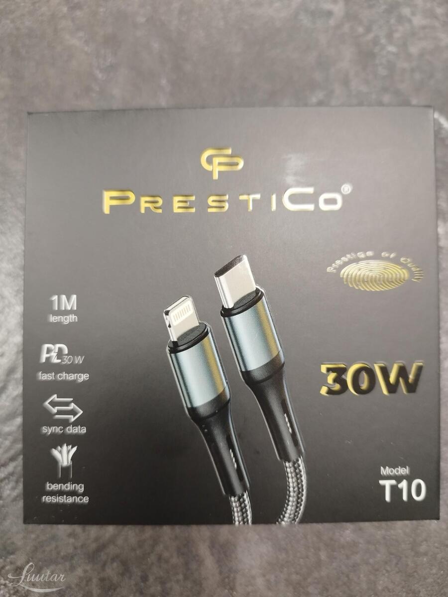 Juhe PRESTICO T10 USB Type-C - Lightning 30W PD Must