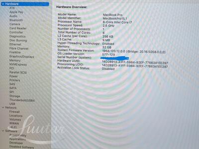 Sülearvuti Apple MacBook Pro 15 2018 1TB