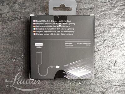 Laadija PRESTICO F7S 1xUSB+Juhe Lightning 2.4A Valge