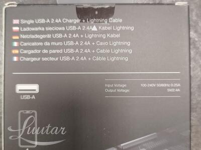 Laadija PRESTICO F7S 1xUSB + Juhe Lightning 2.4A Valge