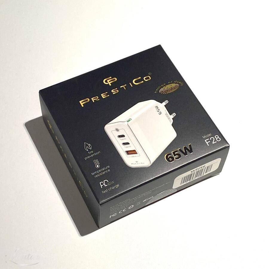 Laadija PRESTICO F28 1xUSB 65W 2xUSB Type-C