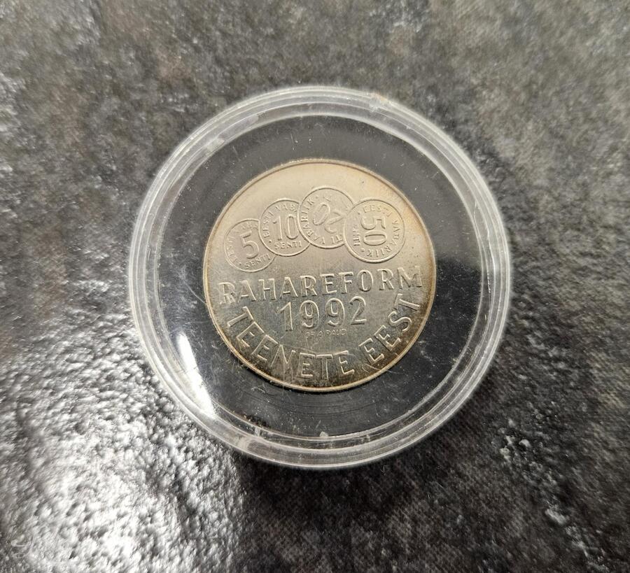 Münt "Rahareform 1992a teenete eest"