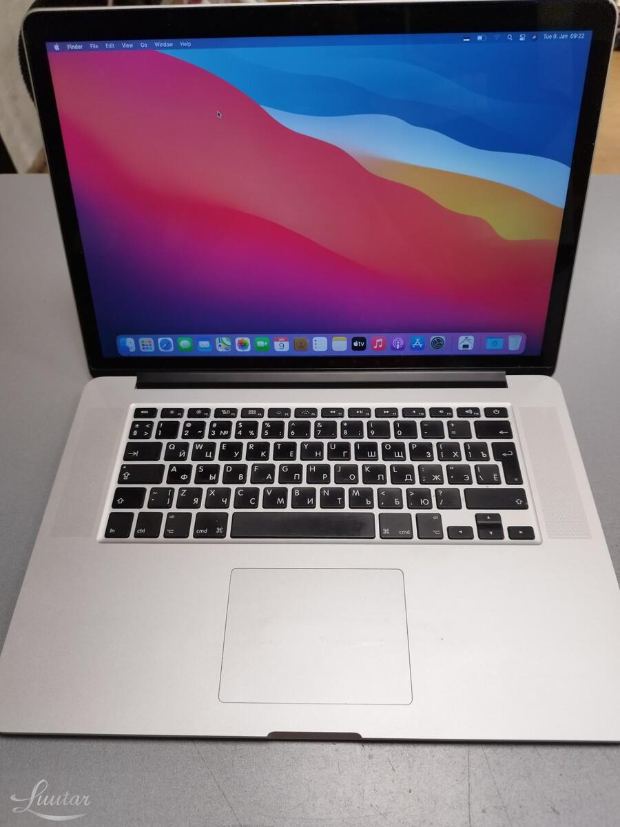 Sülearvuti Macbook pro retina 15 inch mid 2014 16gb
