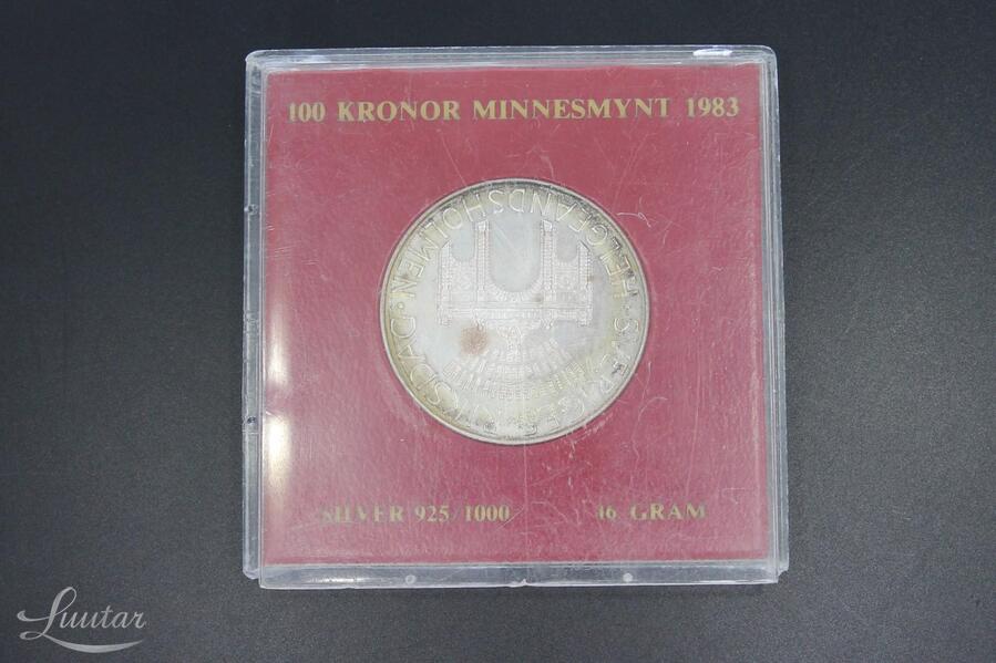Hõbemünt 925* Sweden 100 kronor 1983