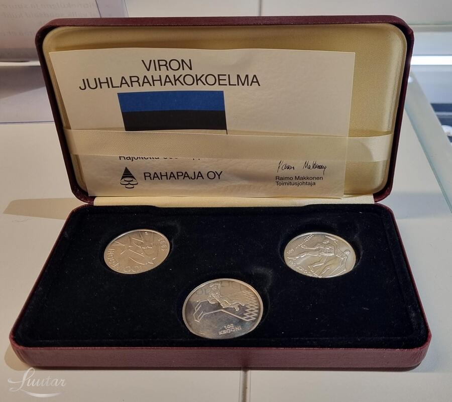 Rahapaja hõbemüntide komplekt 925* 3tk