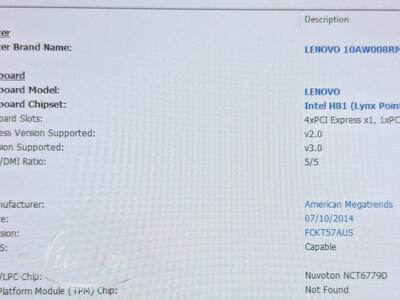 Lauaarvuti Lenovo ThinkCentre E73