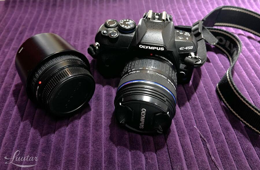 Fotokaamera Olympus e-450 + Olympus 40-150mm + Olymus 14-42mm