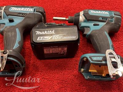 Makita: akutrell DDF482, akukruvikeeraja DTD152, laadija DC18RC + aku 18V 5.0Ah