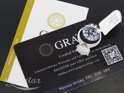 Hõbesõrmus 925* Moissaniit