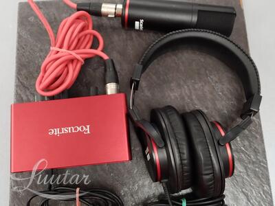 Helikaart Focusrite Scarlett Solo ja Mikrofon Scarlett Studio