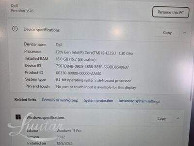 Sülearvuti DELL Precision 3570