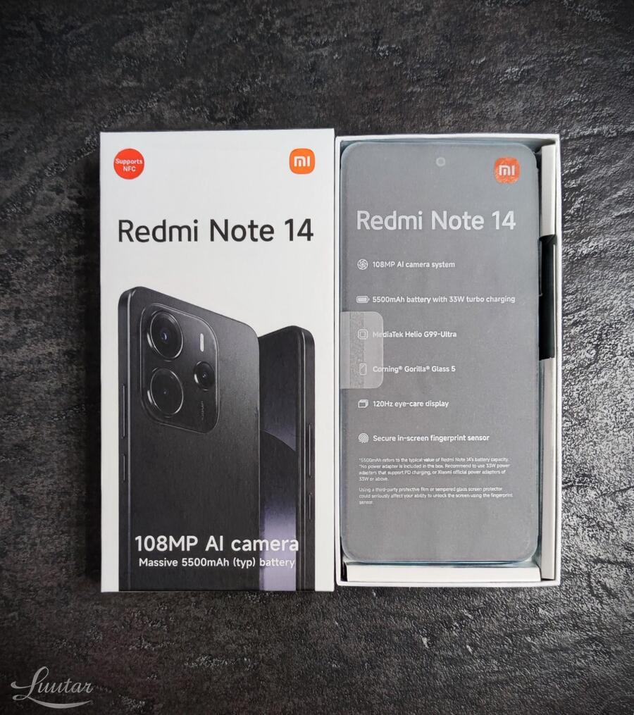 Mobiiltelefon Xiaomi Redmi Note 14 128GB UUS!