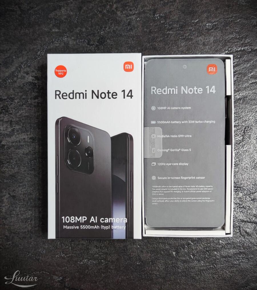 Mobiiltelefon Xiaomi Redmi Note 14 128GB UUS!