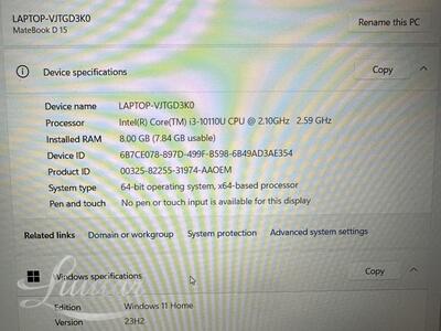 Sülearvuti HUAWEI MateBook D15