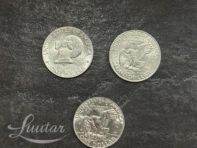 Mündid USA 1$ 1971a, 1976a, 1977a.