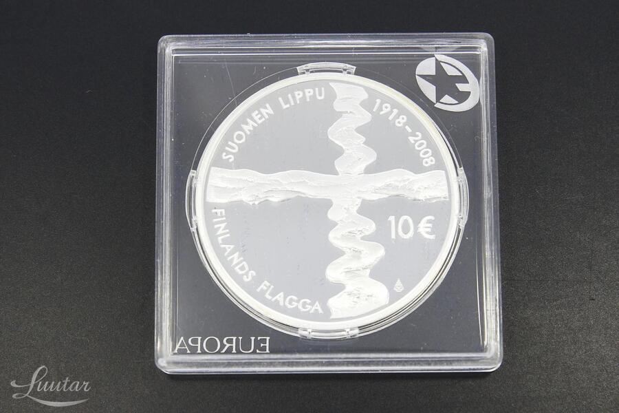 Hõbe münt 925* 10 euro Suomen lippu 2008a