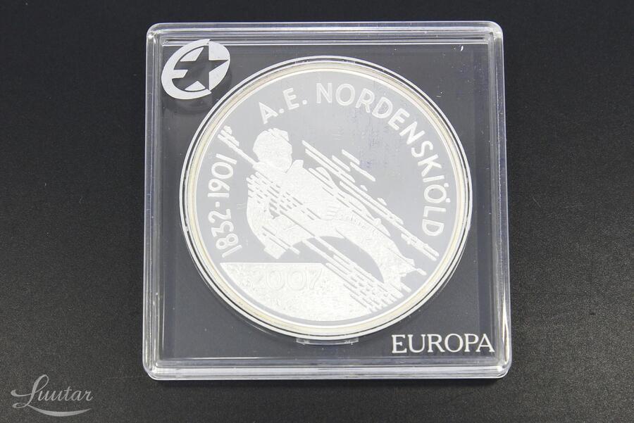 Hõbe münt 925* 10 Euros A. E. Nordenskiold 2007a