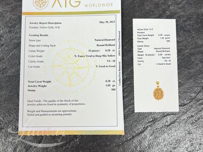 Kuld kulon 585* UUS! Briljandid 0.28ct
