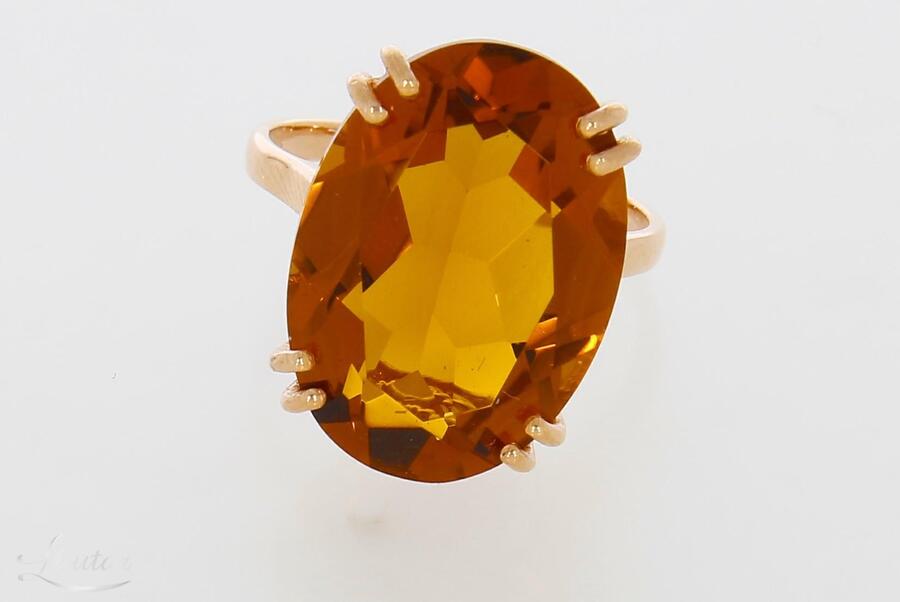 Kuldsõrmus 585* Tsitriin 14ct