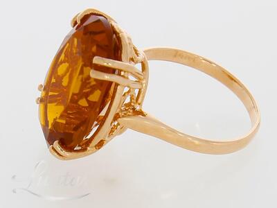 Kuldsõrmus 585* Tsitriin 14ct