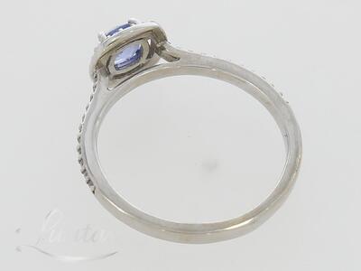 Kuldsõrmus 585* UUS! Looduslik safiir 0.65ct + Looduslikud briljandid 0.20ct