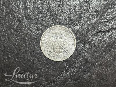 Hõbemünt Saksamaa 3 märki 1910a. 900*