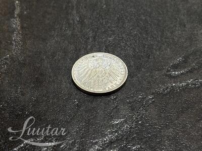 Hõbemünt Saksamaa 3 märki 1912a. 900*