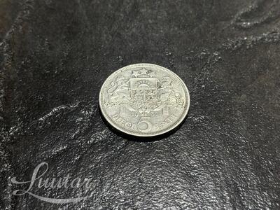 Hõbemünt Läti 5 latti 1932a. 835*