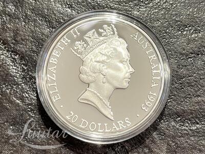Hõbemünt 925* Elizabeth II 20 Dollars The Champions 1993