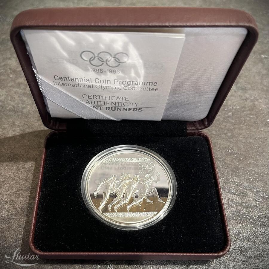 Hõbemünt 925* 1000 Drachmes Ancient runners 1996